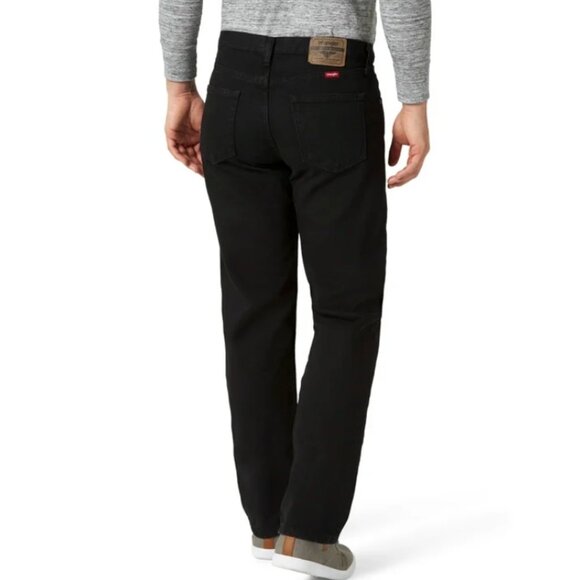 Wrangler Men's and Big Men's Relaxed Fit Jeans 38x32, Black - Picture 3 of 3